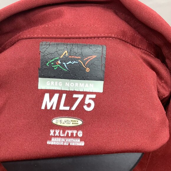 Greg Norman ML75 Mens Polo Shirt XXL in Burgundy Red - Picture 5 of 6